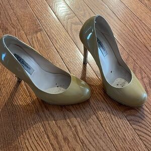 LK Bennett sludge heels in tan, size 35